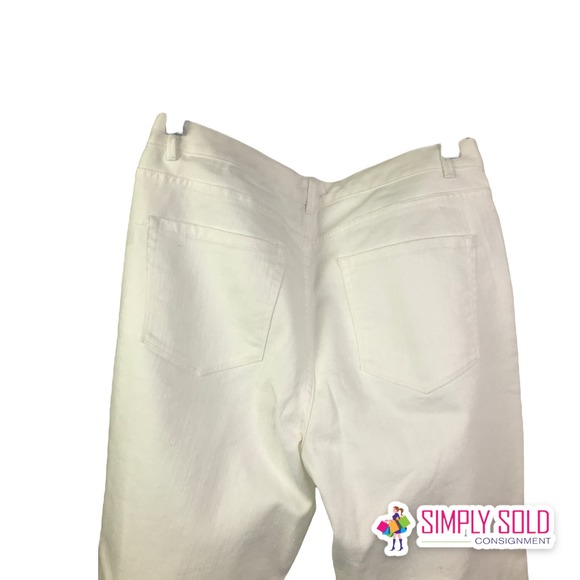 Coldwater Creek Natural Fit Women's Jeans High-Rise White Cotton Stretch Sz 12 - Picture 4 of 8
